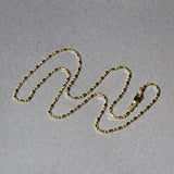 Brand New 14k Yellow Gold Diamond-Cut Alternating Bead Chain (1.30 mm)