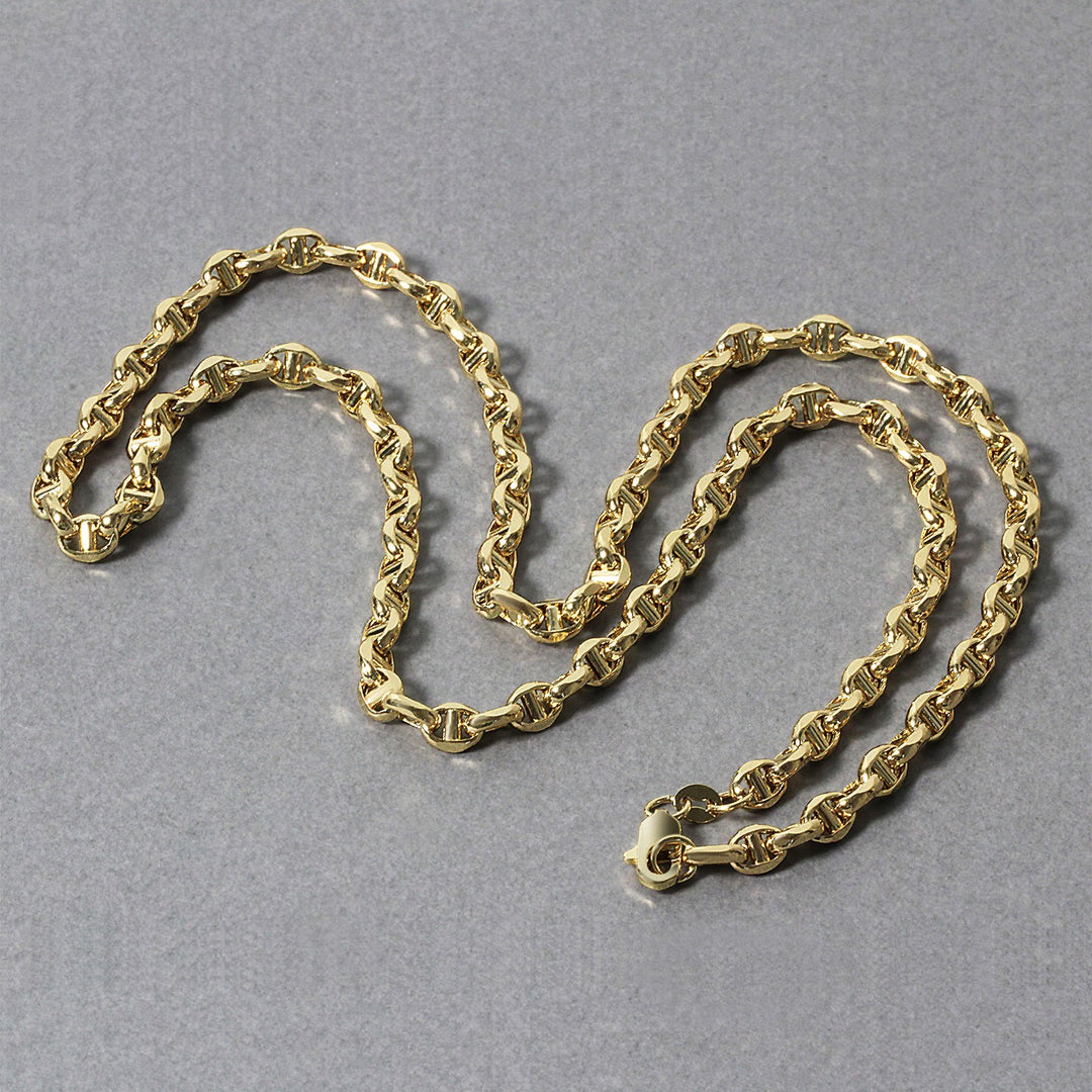 Brand New 14k Yellow Gold Anchor Chain (4.50 mm)