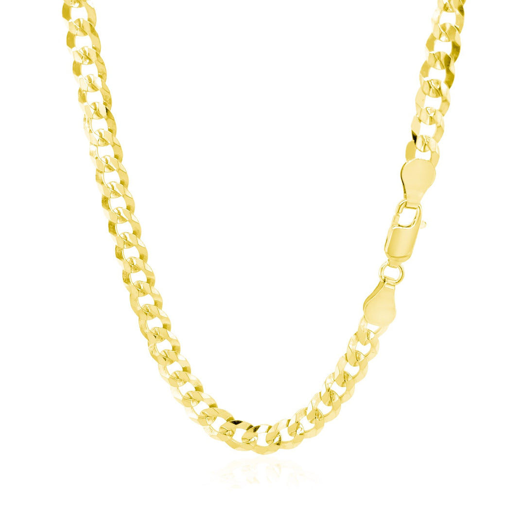 Brand New 14k Yellow Gold Solid Curb Chain (5.70 mm)