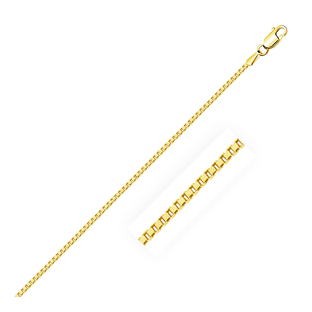 Brand New 14k Yellow Gold Classic Box Chain (1.1 mm)