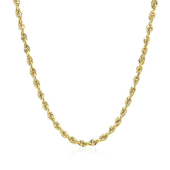 Brand New 14k Yellow Gold Solid Diamond Cut Rope Chain (2.75 mm)