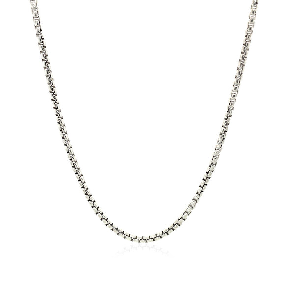 Brand New 14k White Gold Round Box Chain (1.8 mm)