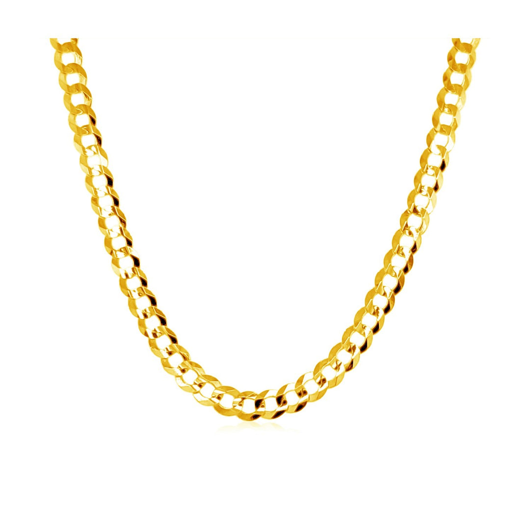 Brand New 14k Yellow Gold Solid Curb Chain (3.60 mm)