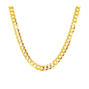 Brand New 14k Yellow Gold Solid Curb Chain (3.60 mm)