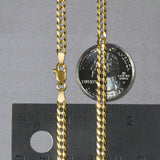 Brand New 14k Yellow Gold Solid Curb Chain (3.60 mm)