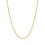 Brand New 14k Yellow Gold Solid Diamond Cut Rope Chain (1.80 mm)