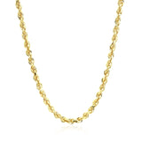 Brand New 10k Yellow Gold Solid Diamond Cut Rope Chain (3.50 mm)