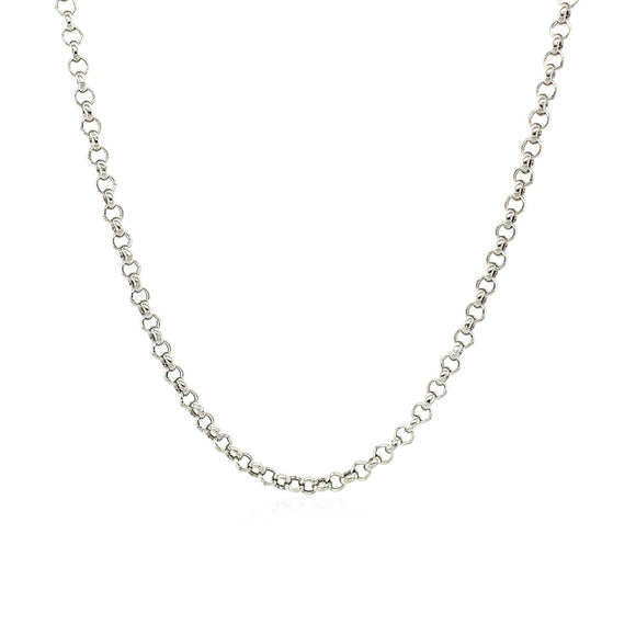 Brand New 14k White Gold Rolo Chain (2.50 mm)