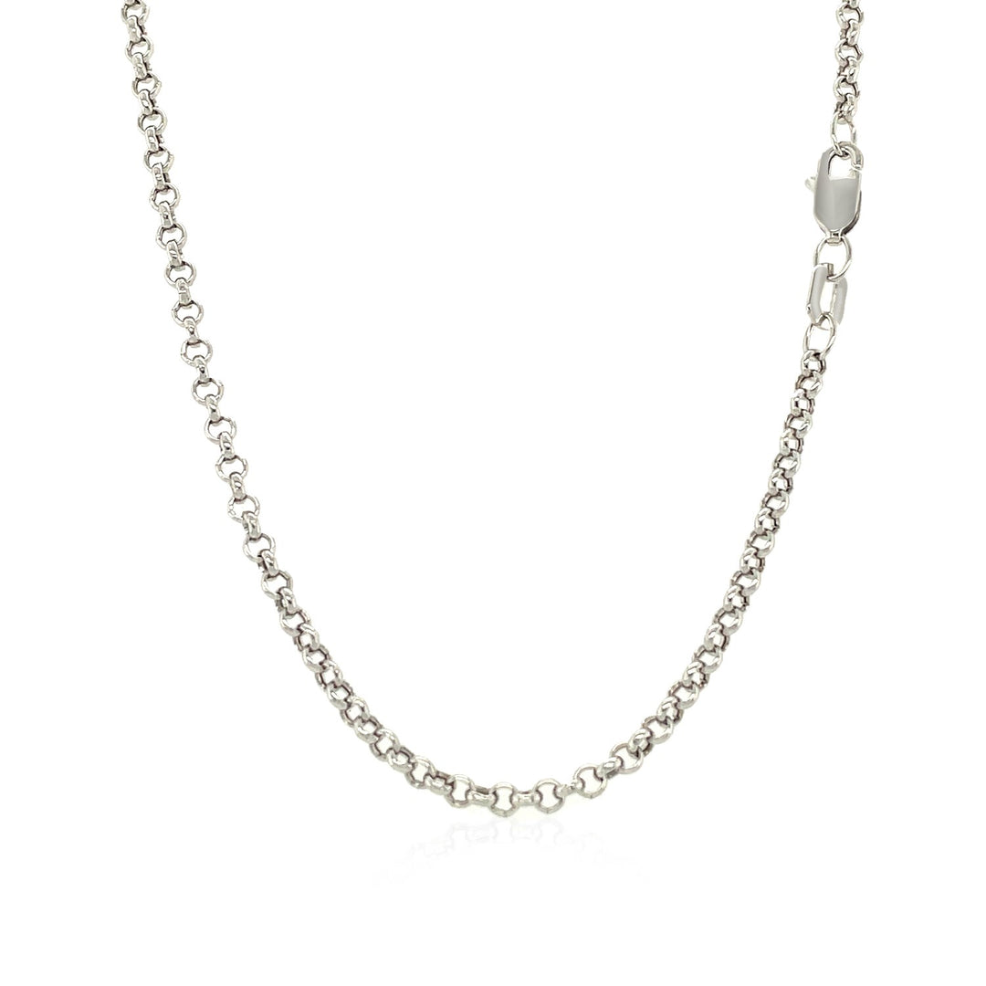 Brand New 14k White Gold Rolo Chain (2.50 mm)