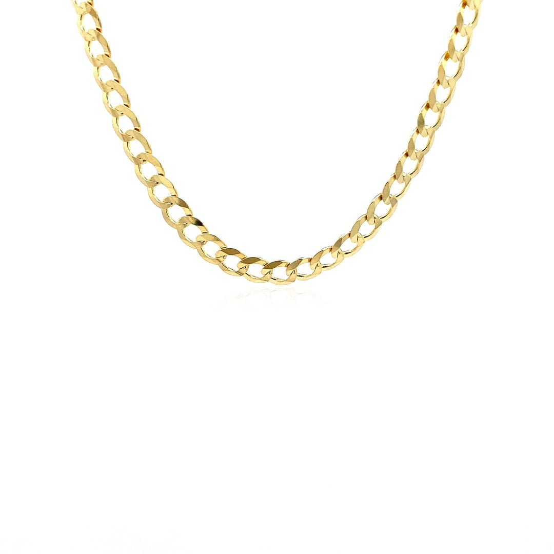 Brand New 14k Yellow Gold Solid Curb Chain (4.70 mm)