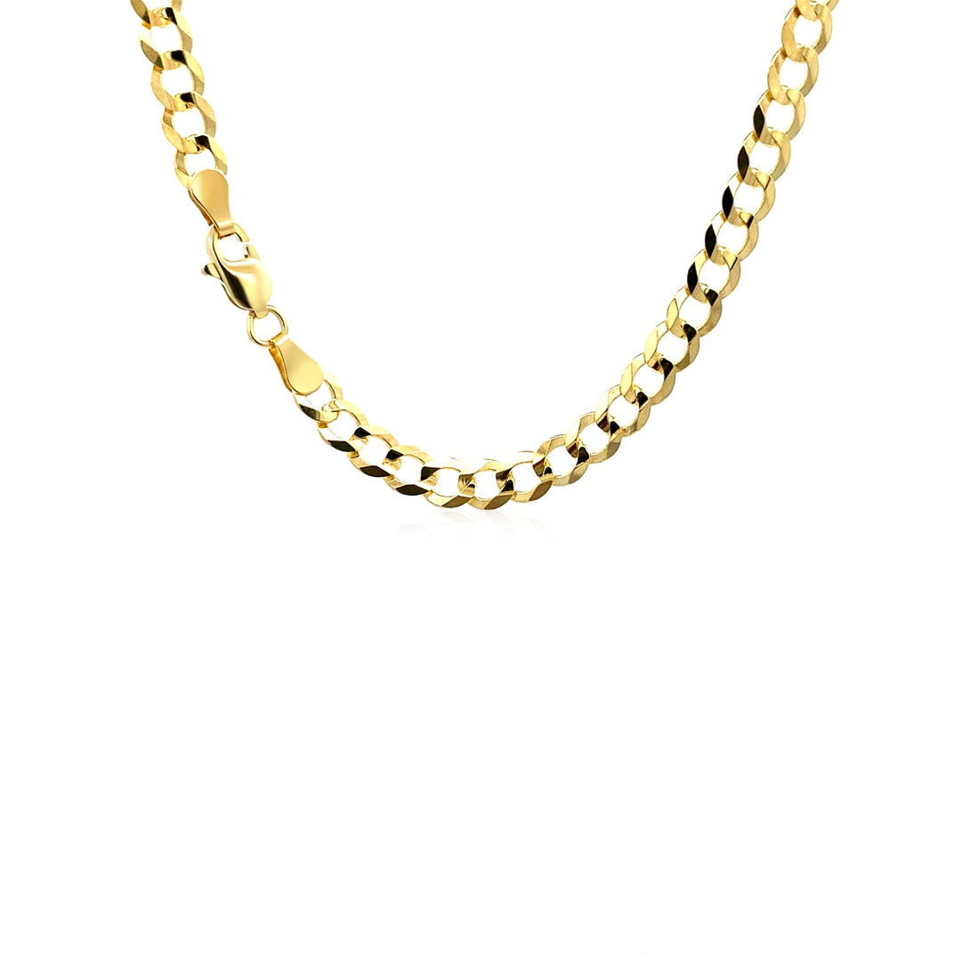 Brand New 14k Yellow Gold Solid Curb Chain (4.70 mm)