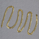 Brand New 14k Yellow Gold Solid Curb Chain (4.70 mm)