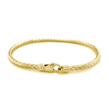 Brand New Fancy Weave Bangle in 14k Yellow Gold (3.00 mm)