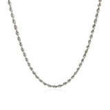 Brand New 14k White Gold Solid Diamond Cut Rope Chain (2.00 mm)