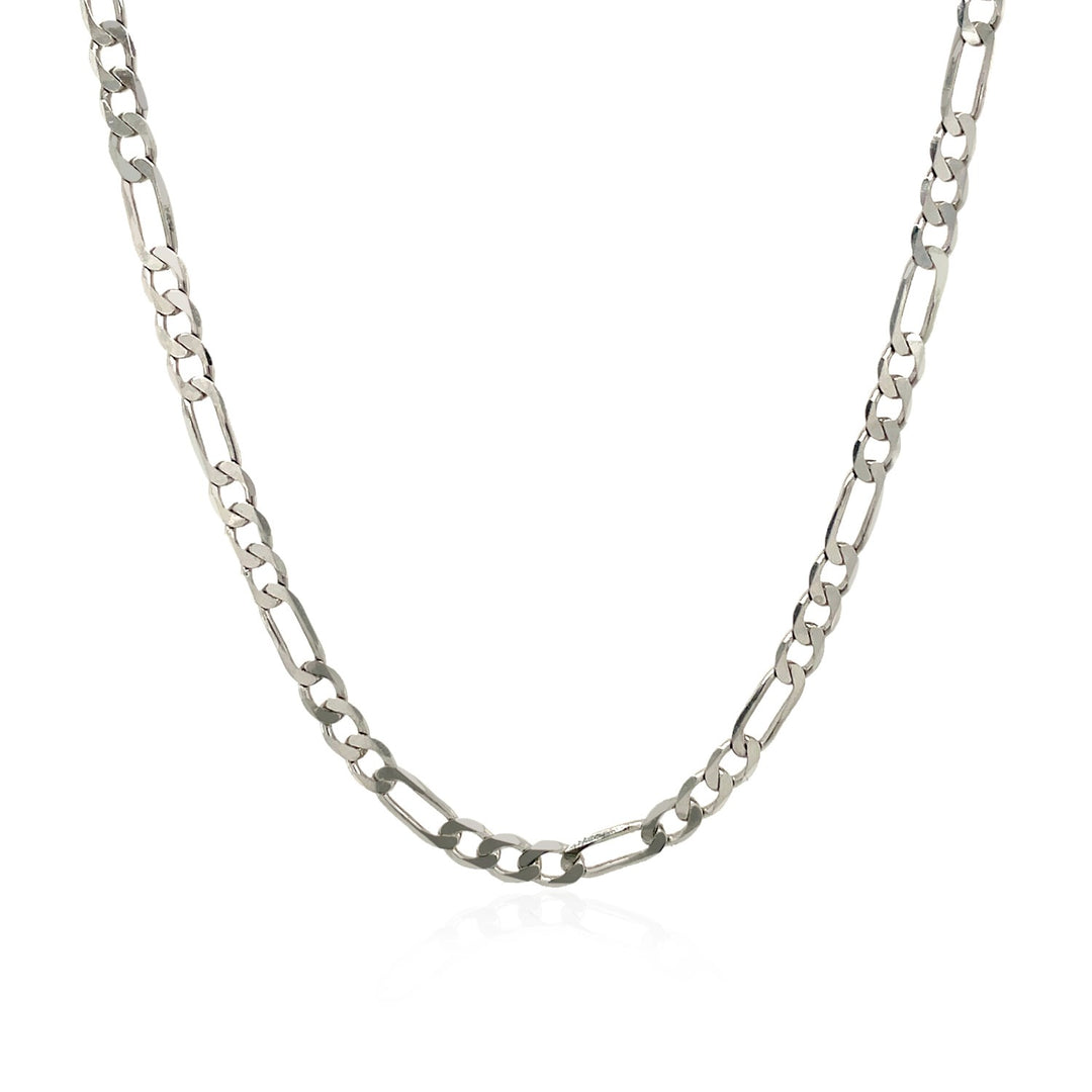 Brand New 14k White Gold Solid Figaro Chain (3.00 mm)