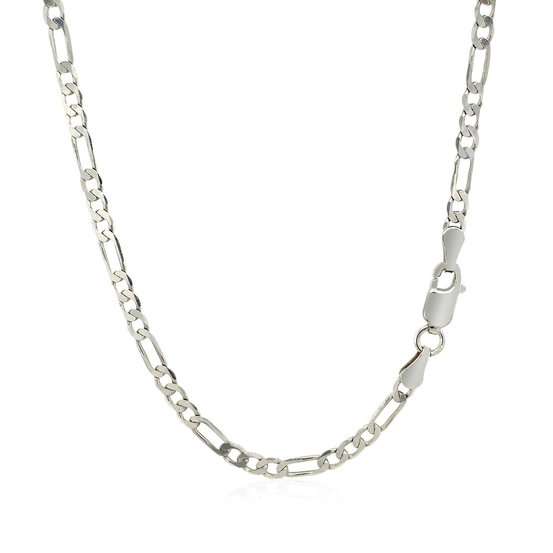 Brand New 14k White Gold Solid Figaro Chain (3.00 mm)