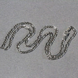 Brand New 14k White Gold Solid Figaro Chain (3.00 mm)