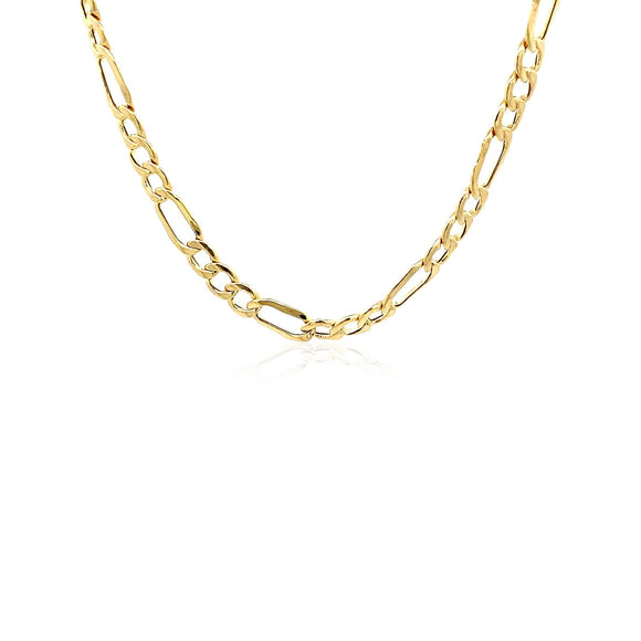 Brand New 14k Yellow Gold Lite Figaro Chain (4.70 mm)