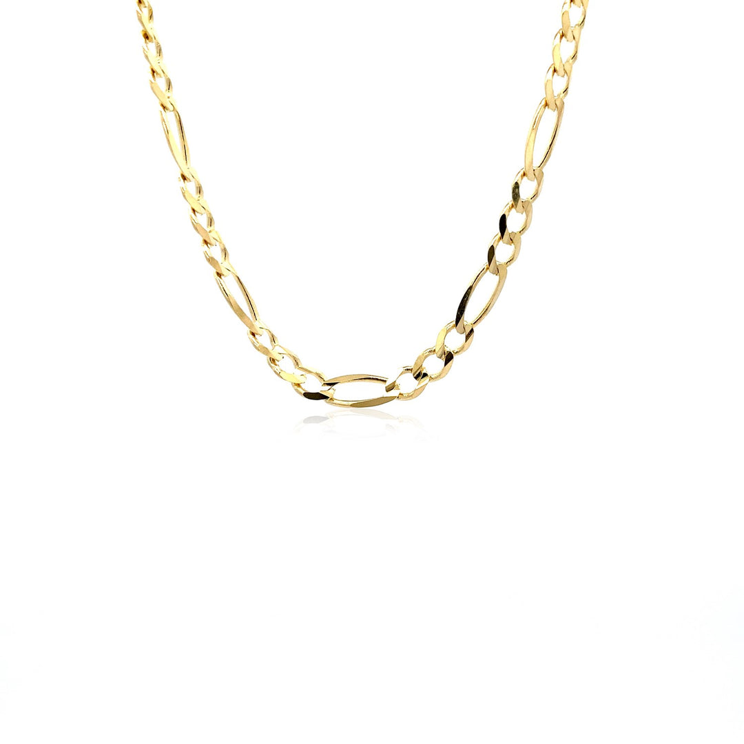 Brand New 14k Yellow Gold Solid Figaro Chain (4.50 mm)