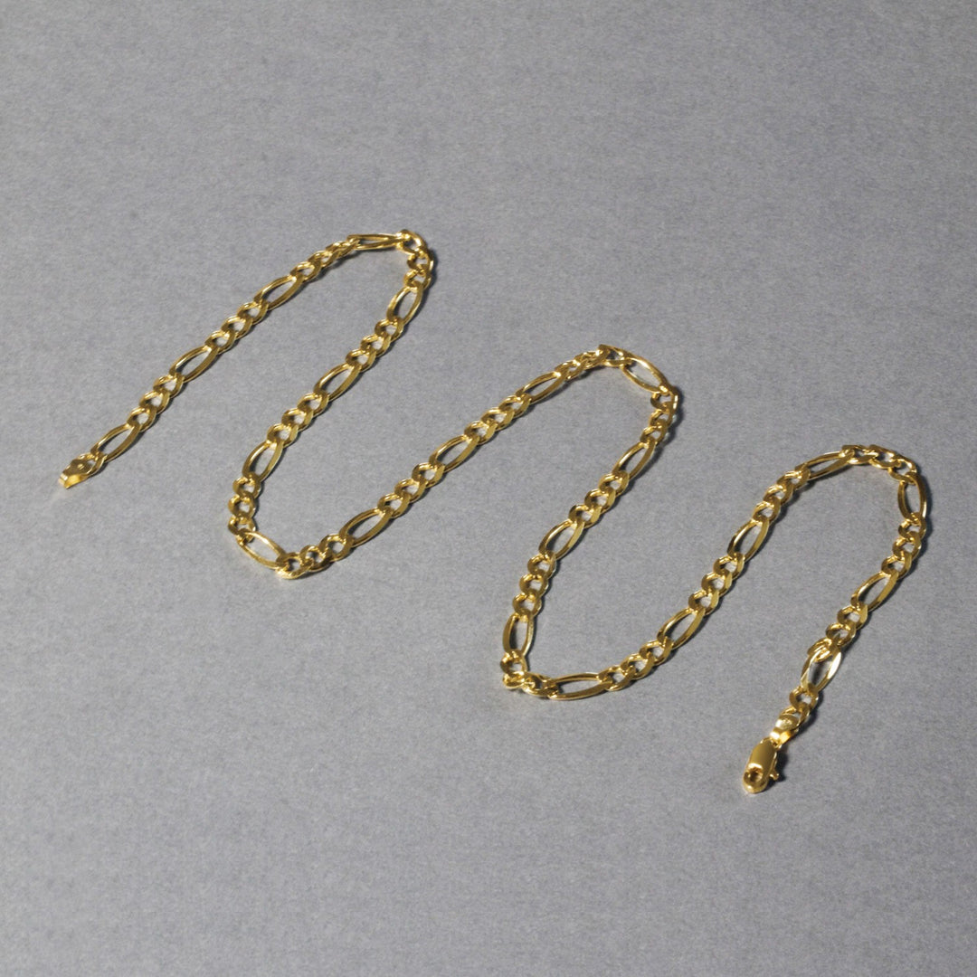 Brand New 14k Yellow Gold Solid Figaro Chain (4.50 mm)