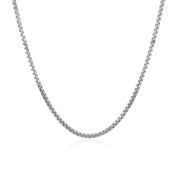 Brand New 14k White Gold Classic Box Chain (1.4 mm)