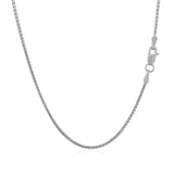 Brand New 18k White Gold Round Wheat Chain (1.20 mm)