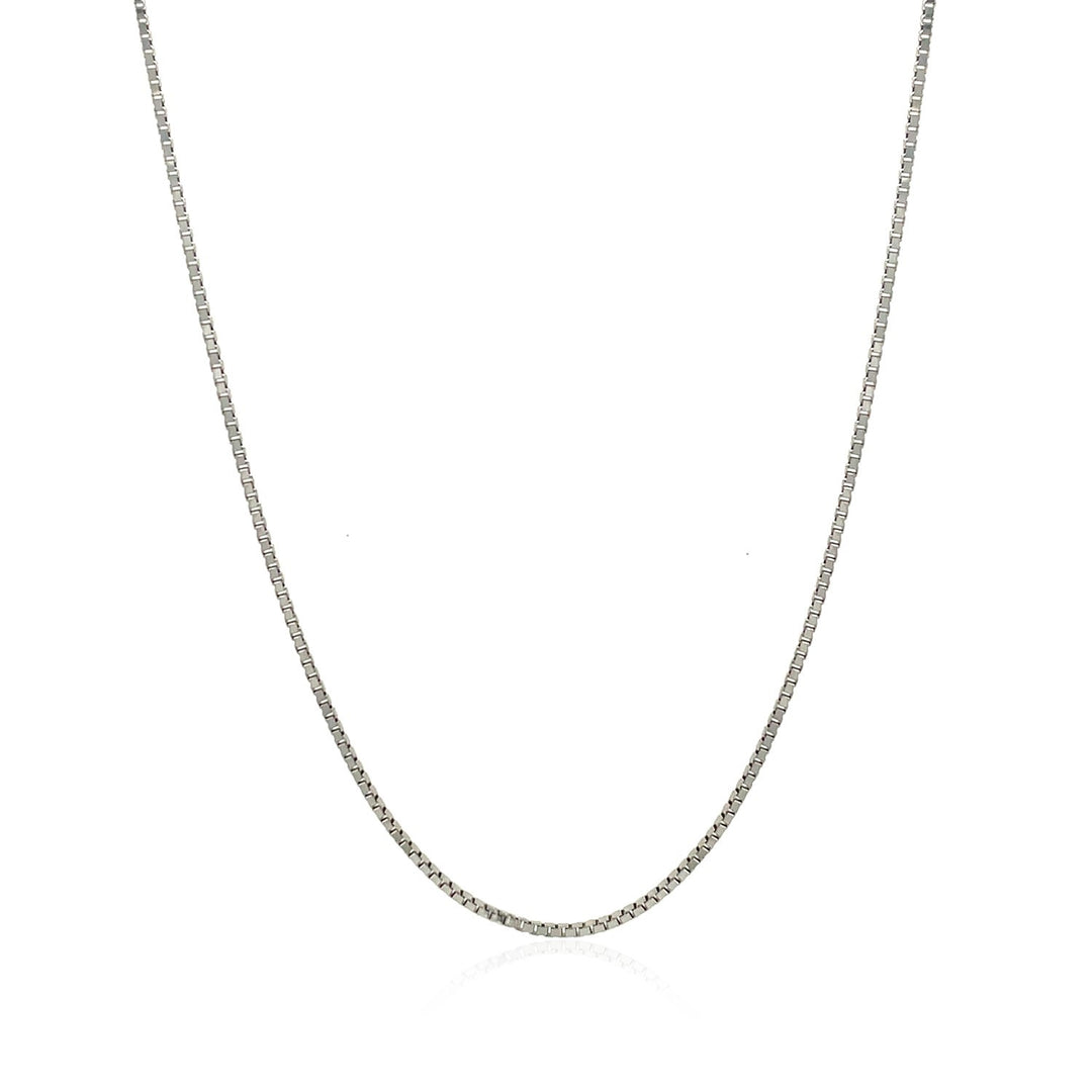 Brand New 18k White Gold Classic Box Chain (0.85 mm)