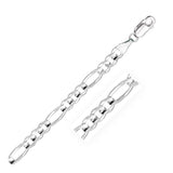 Brand New 14k White Gold Solid Figaro Chain (6.00 mm)