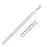 Brand New 14k White Gold Solid Curb Chain (5.70 mm)