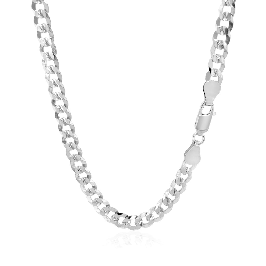 Brand New 14k White Gold Solid Curb Chain (5.70 mm)