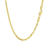 Brand New 14k Yellow Gold Diamond Cut Cable Link Chain (3.0 mm)