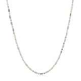 Brand New 14k White Gold Diamond-Cut Alternating Bead Chain (1.30 mm)