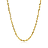 Brand New 14k Yellow Gold Solid Diamond Cut Rope Chain (3.00 mm)