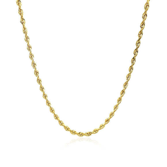 Brand New 10k Yellow Gold Solid Diamond Cut Rope Chain (2.50 mm)