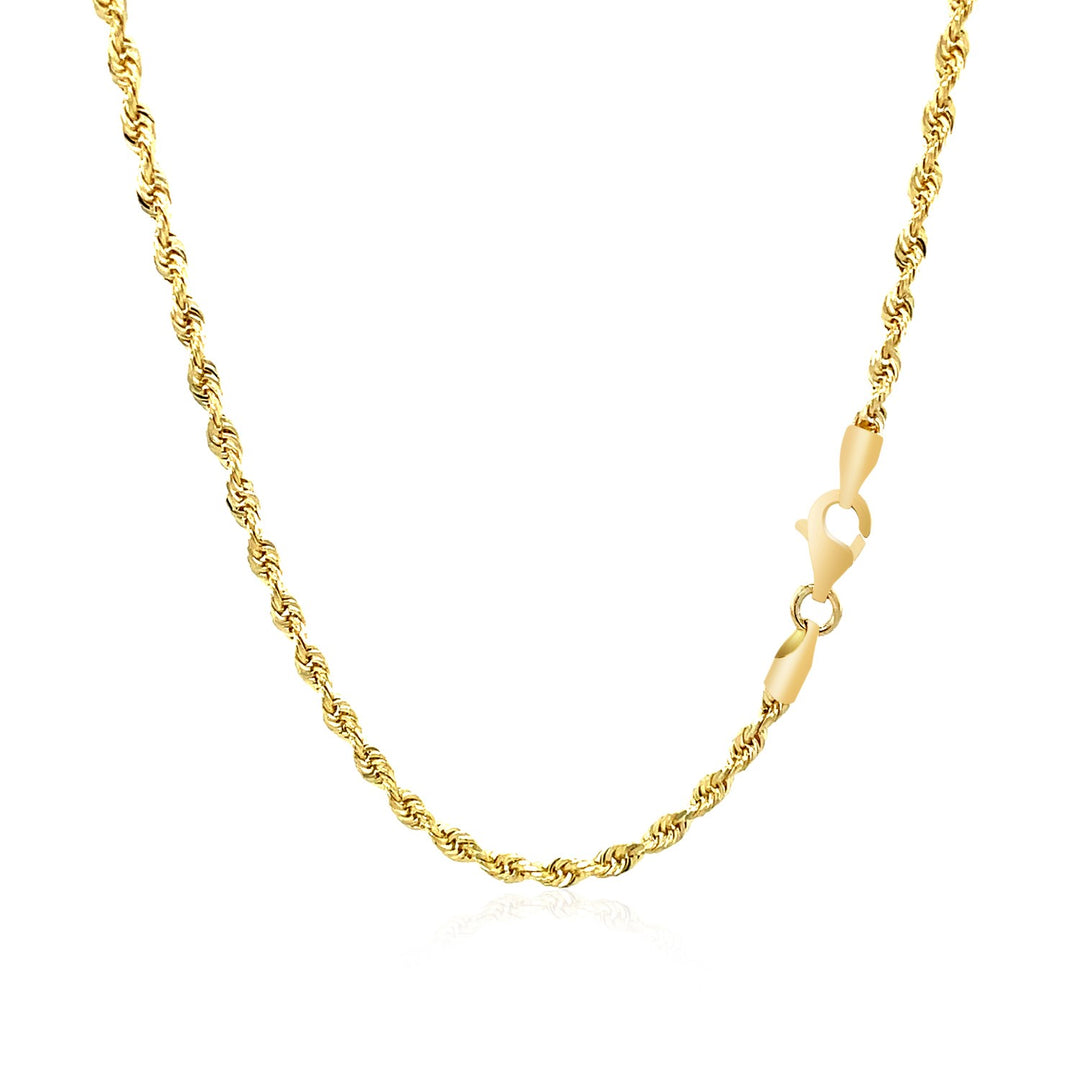 Brand New 10k Yellow Gold Solid Diamond Cut Rope Chain (2.50 mm)