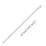 Brand New 14k White Gold Oval Rolo Chain 3.20 mm