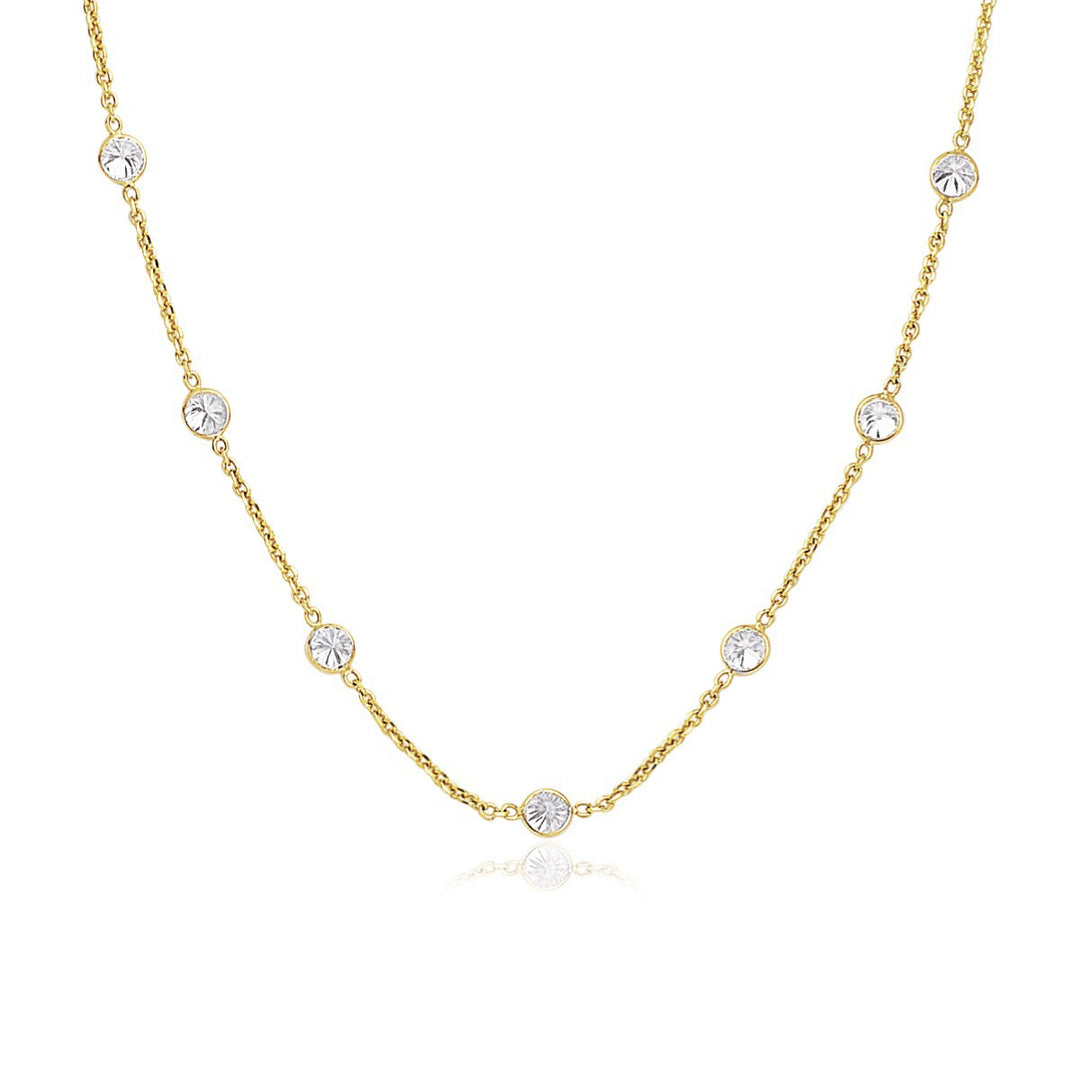 Brand New 14k Yellow Gold CZ By the Yard Long Links