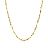 Brand New 10k Yellow Gold Solid Diamond Cut Rope Chain (2.00 mm)