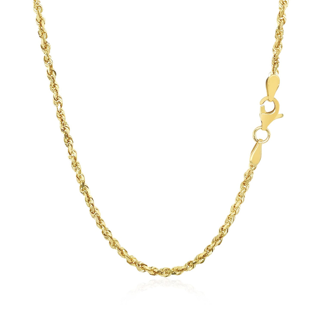 Brand New 10k Yellow Gold Solid Diamond Cut Rope Chain (2.00 mm)