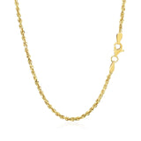 Brand New 10k Yellow Gold Solid Diamond Cut Rope Chain (2.00 mm)