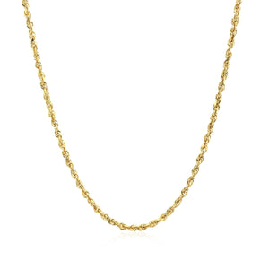 Brand New 10k Yellow Gold Solid Diamond Cut Rope Chain (1.80 mm)