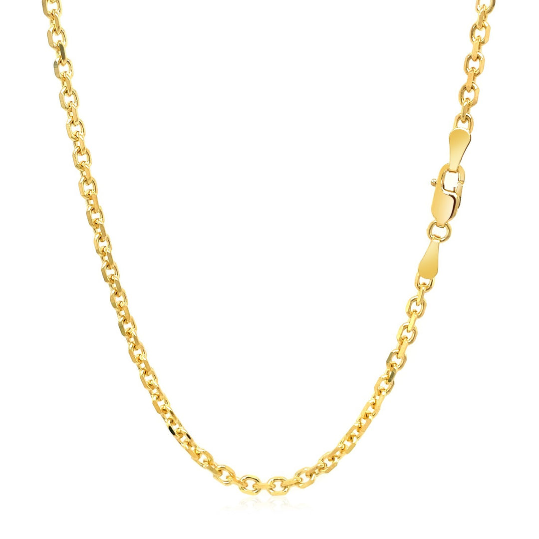 Brand New 18k Yellow Gold Diamond Cut Cable Link Chain (2.60 mm)