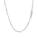 Brand New 18k White Gold Box Chain 0.8mm (0.78 mm)