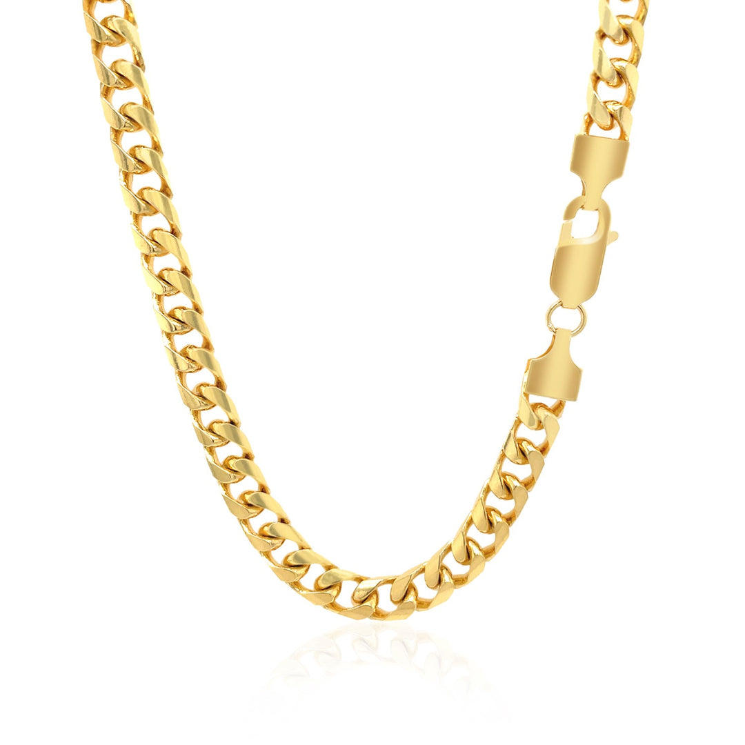 Brand New 14k Yellow Gold Solid Miami Cuban Chain (6.00 mm)