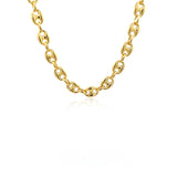 Brand New 14k Yellow Gold Puffed Mariner Link Chain (6.80 mm)