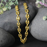 Brand New 14k Yellow Gold Puffed Mariner Link Chain (6.80 mm)