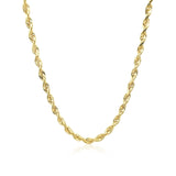 Brand New 10k Yellow Gold Solid Diamond Cut Rope Chain (3.00 mm)