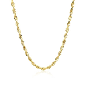 Brand New 10k Yellow Gold Solid Diamond Cut Rope Chain (3.00 mm)