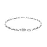 Brand New 14k White Gold Rolo Bracelet  (2.50 mm)