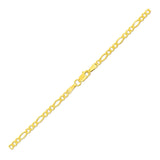 Brand New 14k Yellow Gold Solid Figaro Bracelet (2.80 mm)